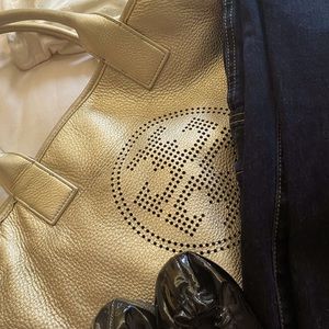 Tory Burch gold tote bag